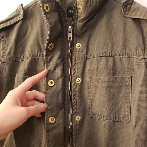Hunter Green Army/Military Style Jacket - Picture 6 of 10